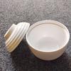Two-Tone A5 Melamine Japanese Soup Bowl with Lid - Imitation Porcelain Miso Cup