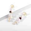 Elegant Natural Shell And Pearl Earrings For Women Unique Geometric Shape