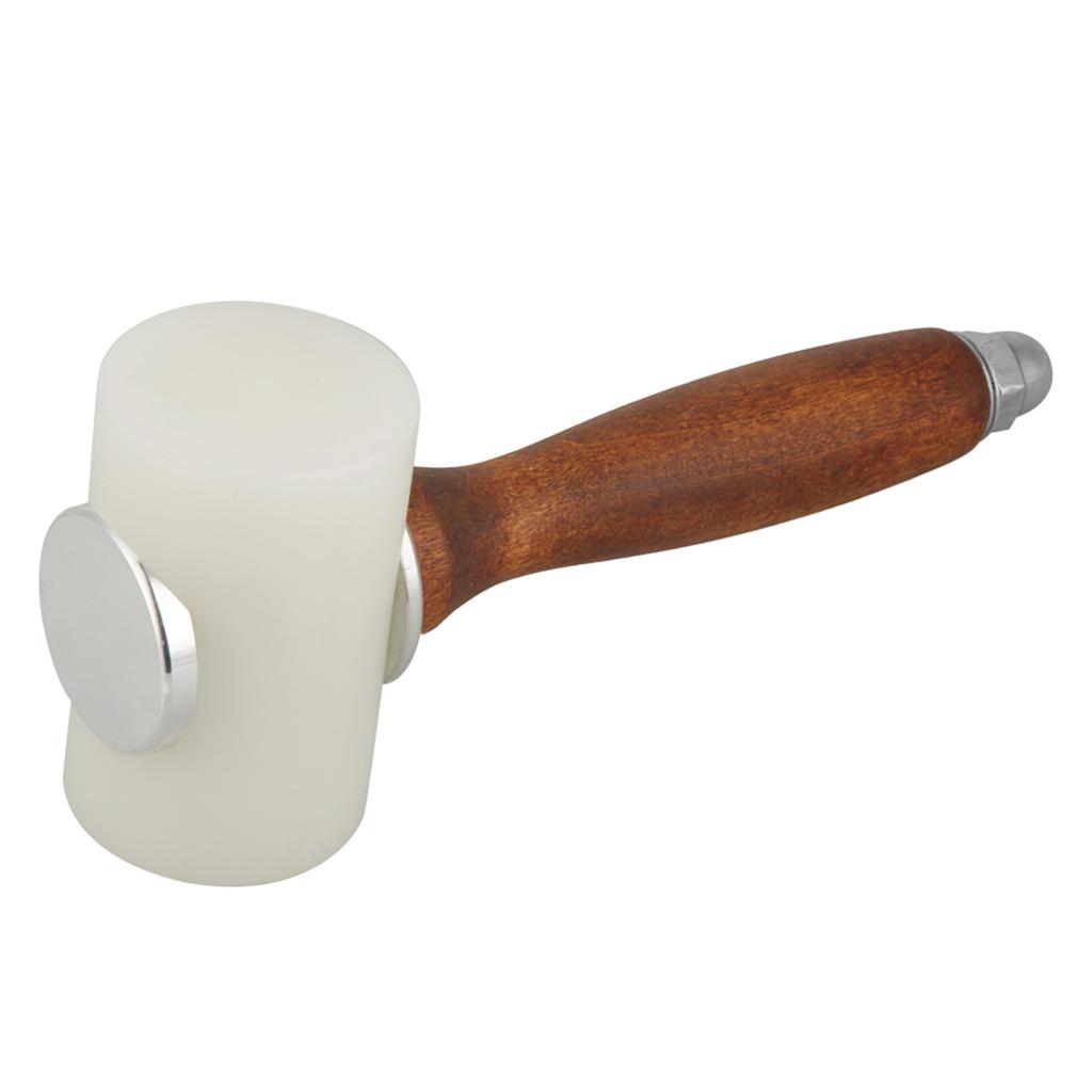 T Shape Leather Nylon Hammer Wood Handle Leather Carving Mallet Craft Tool