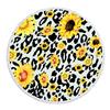 Sunflower Printed Round Beach Towel Home Decorations Furnishing Bedroom Microfiber Travel Camping Yoga Shawl Mat Bath Towel