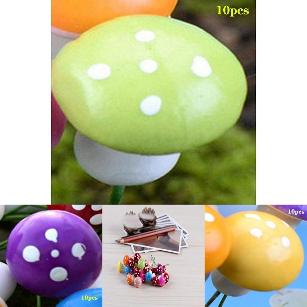 Handcrafted Foam Mushrooms In 8 Colors For Delightful Miniature Garden Art