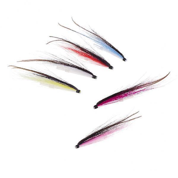9x6Pcs Tube Fly Fishing Mini Sunray Shadow Riffle Hitch Salmon Flies 50mm