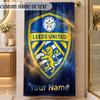 Beach TowelLeeds United Custom Name Text Personalized Soft Towel for Beach Pool Indoor Home Decor Gift