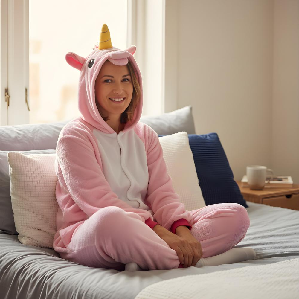 Pink Unicorn Kigurumi Onesie Costume XL: 175-185Cm