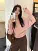 Khaki Off-Shoulder Knitted Sweater: Women's Early Autumn Versatile Style
