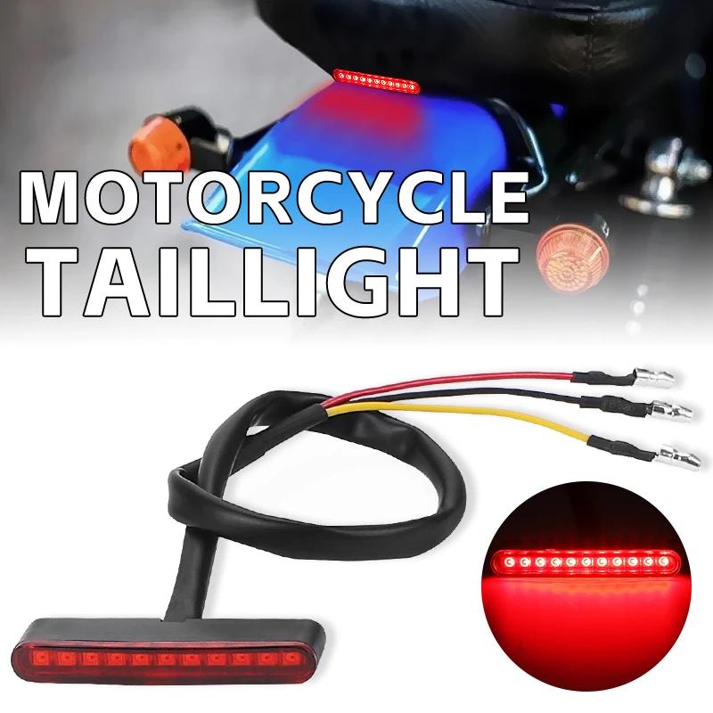 Motorcycle Mini Tail Light 5/11LED Motorbike Rear Brake Lamp Stop Warning Lamp For Scooter ATV Cafe Racer Bobber Kawasaki