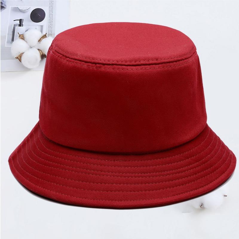Cotton fisherman hat summer basin hat outdoor sunshade girls sun protection sun hat printing embroidery men
