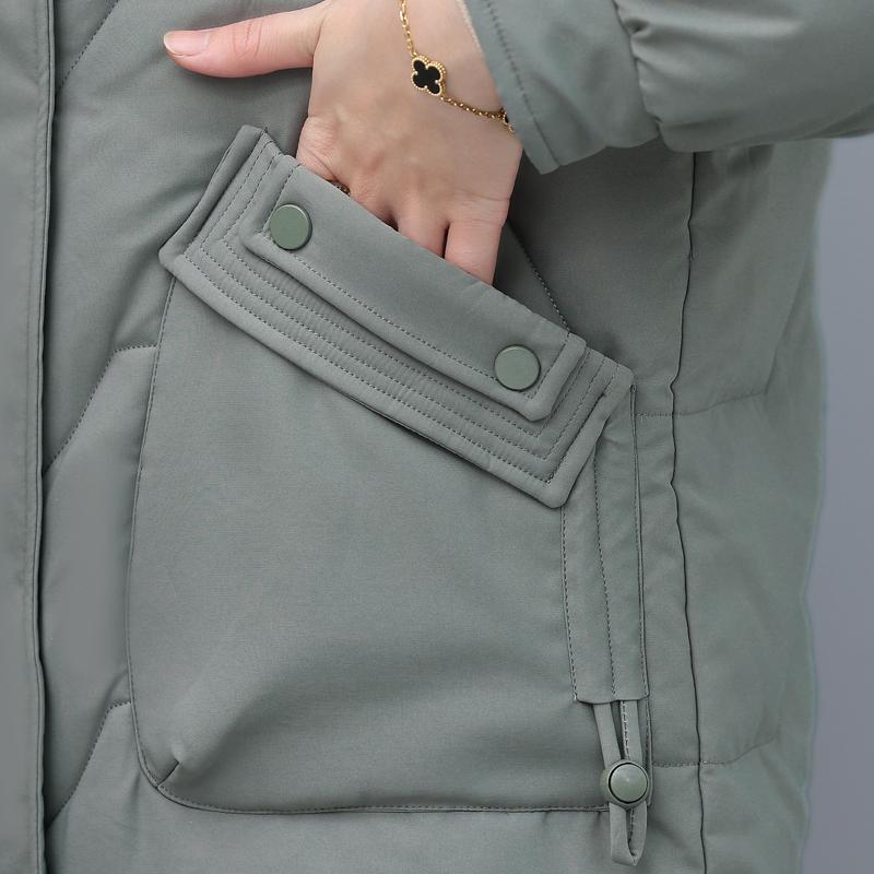 Dampuffjackor Vinter Vintage Korta Parkas Med Huva Plus Size Eleganta Tjocka Varma Dunrockar Kvinna Ytterkläder