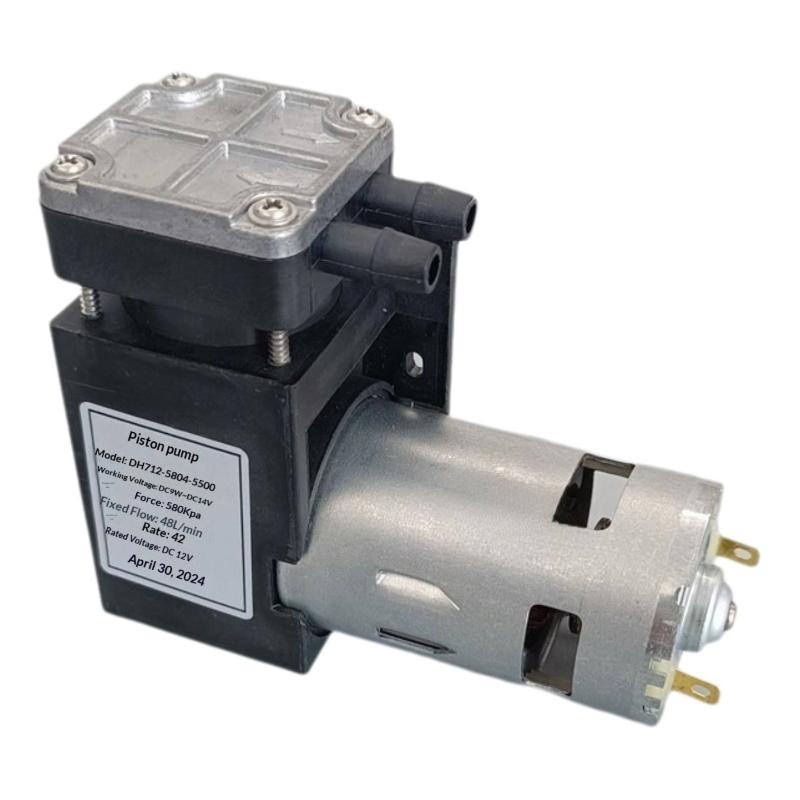 

1Pcs 48L Dc12V/24V Small Negative Pressure Vacuum Air Pump Large Flow Pneumatic Piston Pump 42W 5000/5500Rpm For Industrial Use 12V