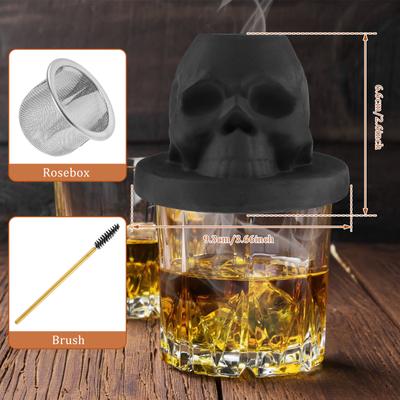 Cocktail Räucherset Keramik Whiskey Räucherset Whiskey Räucher-Infusionsset für Whiskey Wein Getränke Bourbon Old Fashioned Räucherer