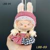 Cute Clothes for Labubu Doll Overalls Knitted Skirt Lace Trim Hats Casual Wear (not Labubu)