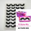 Lashes Mink 25mm Wholesale Eyelashes 4/10/30/50 Pairs Wispy Messy Fluffy Mink Lashes Makeup Mink Eyelashes