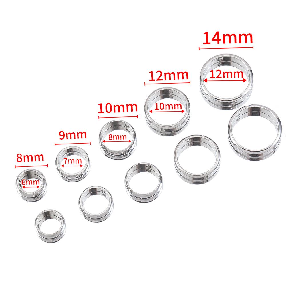 10pcs 5pcs 2 Hole Stainless Steel Round Frame Spacer Beads DIY Necklace Bracelet Earring Circle Connector Pendant Jewelry Making