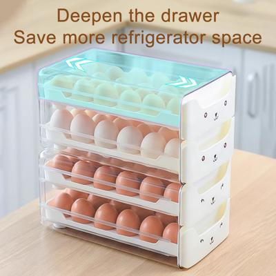Eier Aufbewahrungsbox für Kühlschrank Stapelbarer Eierbehälter für 36 Eier Küchen-Eier-Organizer mit zwei Schubladen für Kühlschrank-Theke