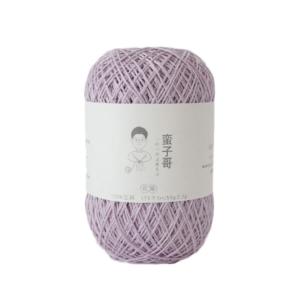 

Soft Linen Yarn 1mm Knitted Yarn Sweater Crochet Yarn Sewing светло-фиолетовый