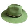 European and American hip hop black hat acrylic chain jazz straw hat children's street shot fashion sunshade panama top hat
