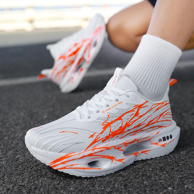Youth style shoes Lightweight Cushioned Running Shoes Boys Kids Low-Cut Sneakers Breathable PU Mesh Sport Casual