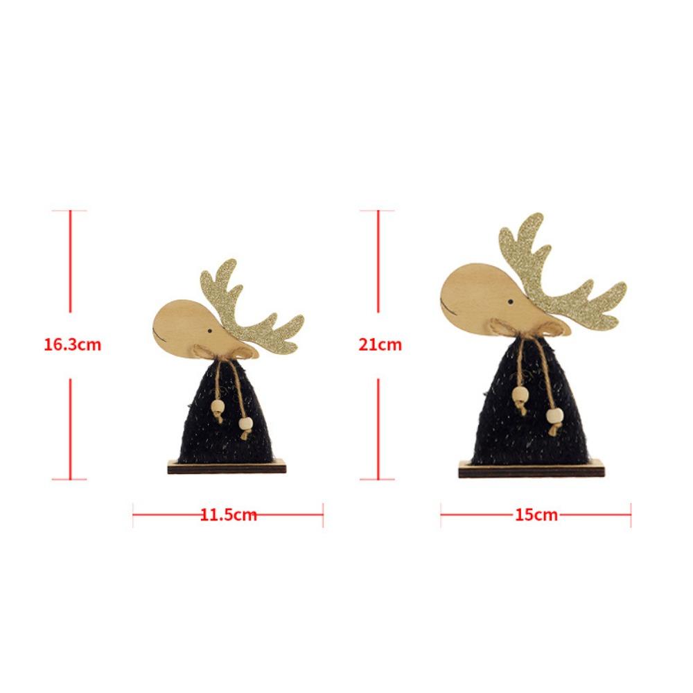 1PC Home creative Christmas wooden elk desktop ornaments window display small gifts Christmas decorations