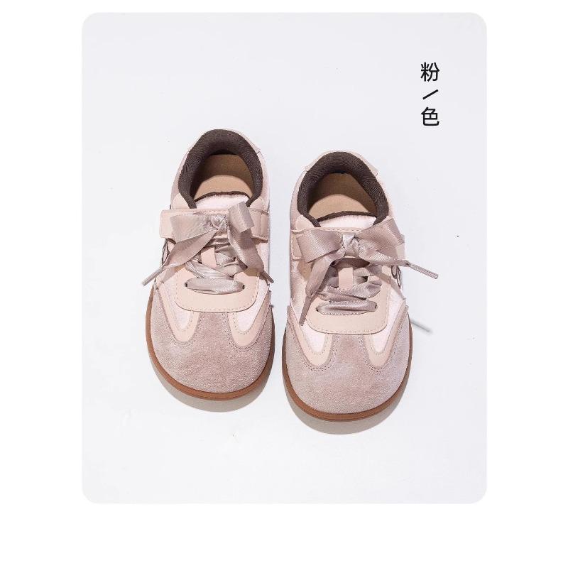 Kids Bow Decor Casual Retro Sneakers 23 розовый