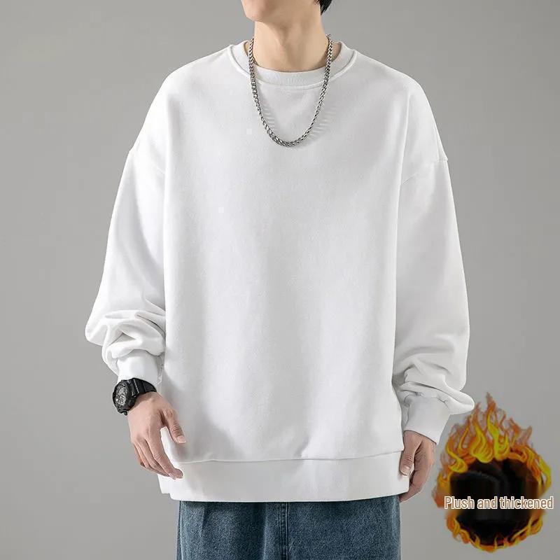 Unisex 450G Fleece Oversized Sweatshirt – Long Sleeve, Round Neck, Ideal for Autumn and Winter