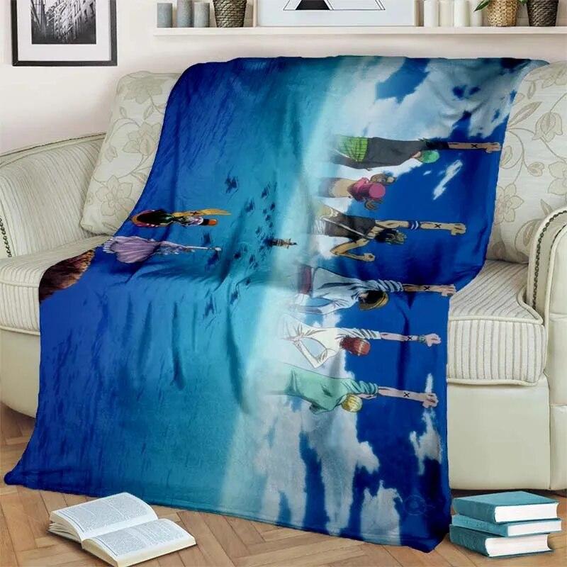 Japanese Anime One P-Piece Lightweight Flannel Blanket,Multi-purpose Holiday Gift Blanket Warm And Soft Blankets All Seasons