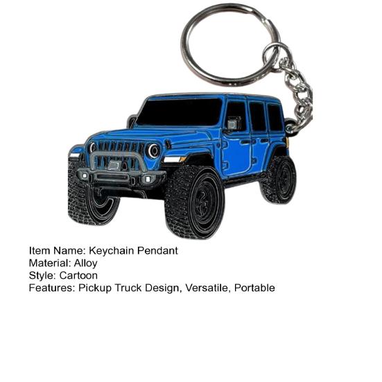 Keychain Pendant, Pickup Truck Shape Portable Keychain, Multiple Colors Great Gift for Off-Road Enthusiasts