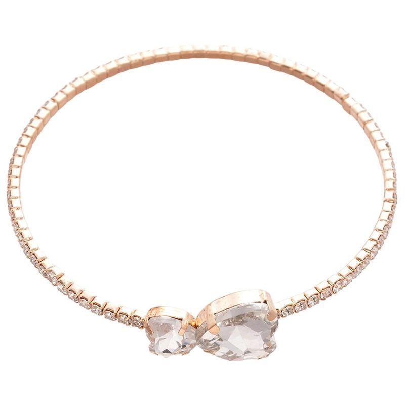 Zircon with Diamond Square Open-Ended Bracelet European and American Fashion Bracelet Accessible Luxury Fancy Bracelet Stylish Niche Style