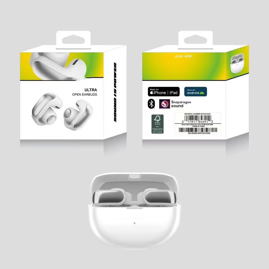 

V12 Бездротові навушники Bluetooth з відкритою конструкцією та просторовим аудіо With Logo (BS) білий