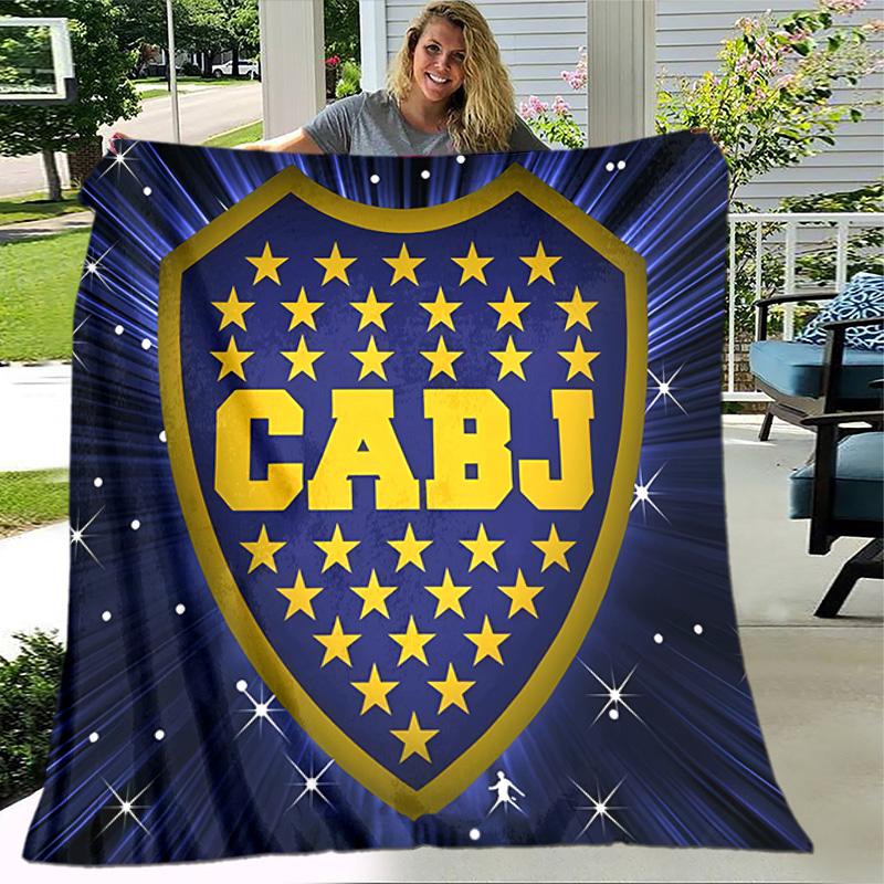 1pc Blanket - Club Atlético Boca Juniors Print Design, Lightweight Blanket for Sofa, Bed- Soft &Warm, Gift for All Seasons
