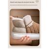 Winter Thick Soled Anti Slip Cotton Shoes for Women, Durable for Home and Outdoor Wear, Warm and Plush Bag Heels, Cotton Shoes for Outdoor Wear