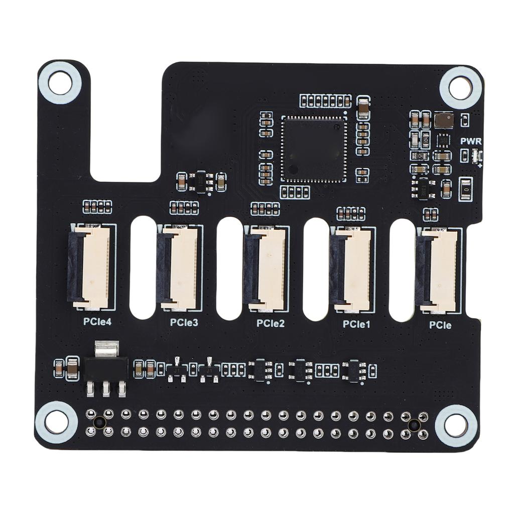 PCIe To 4 Ch PCIe FFC Adapter Board Fit for RasPi 5 PCIe Gen2  Pansion Module with 4 FFC Connectors Supports Multiple PCIe HAT  Ing