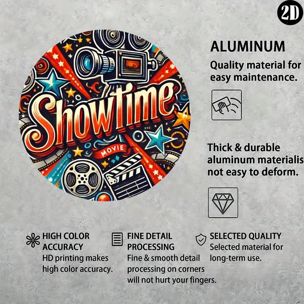 ShowTime Metal Wall Art Reusable Round Sign Home Kitchen Decor 8 Inch Diameter