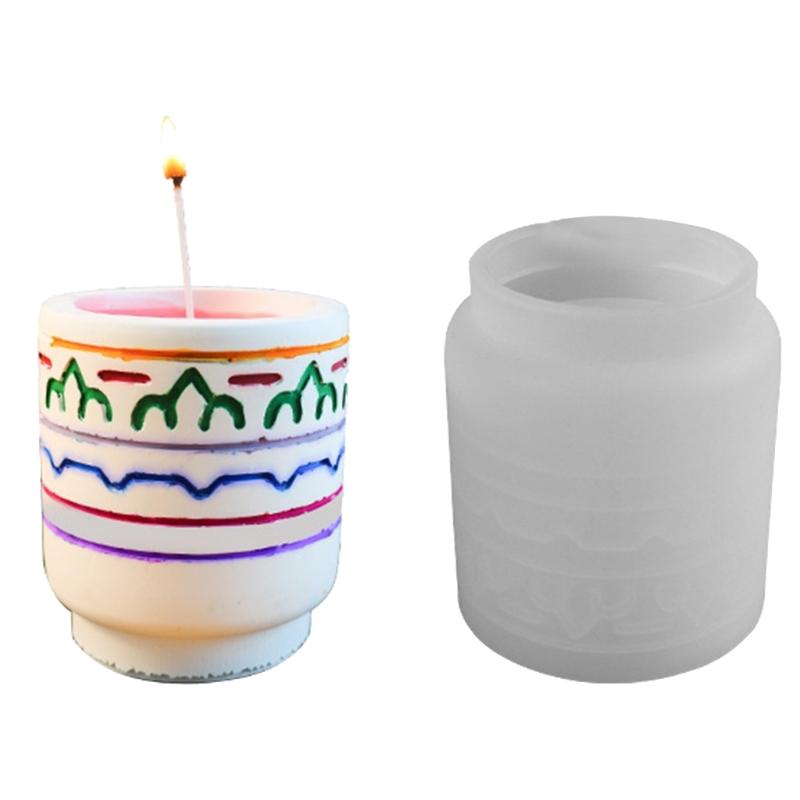 Silicone Epoxy Resin Mold Storage Jar Molds Silicone Candle Cup Moulds Jewelry Organizers Mould Silicone Texture Molds