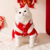 Pet fake two-piece vest dress autumn and winter warm skirt dog cat Chinese New Year clothes