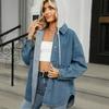 European and American Sailor Collar Denim Jacket - Women's Spring/Summer Collection