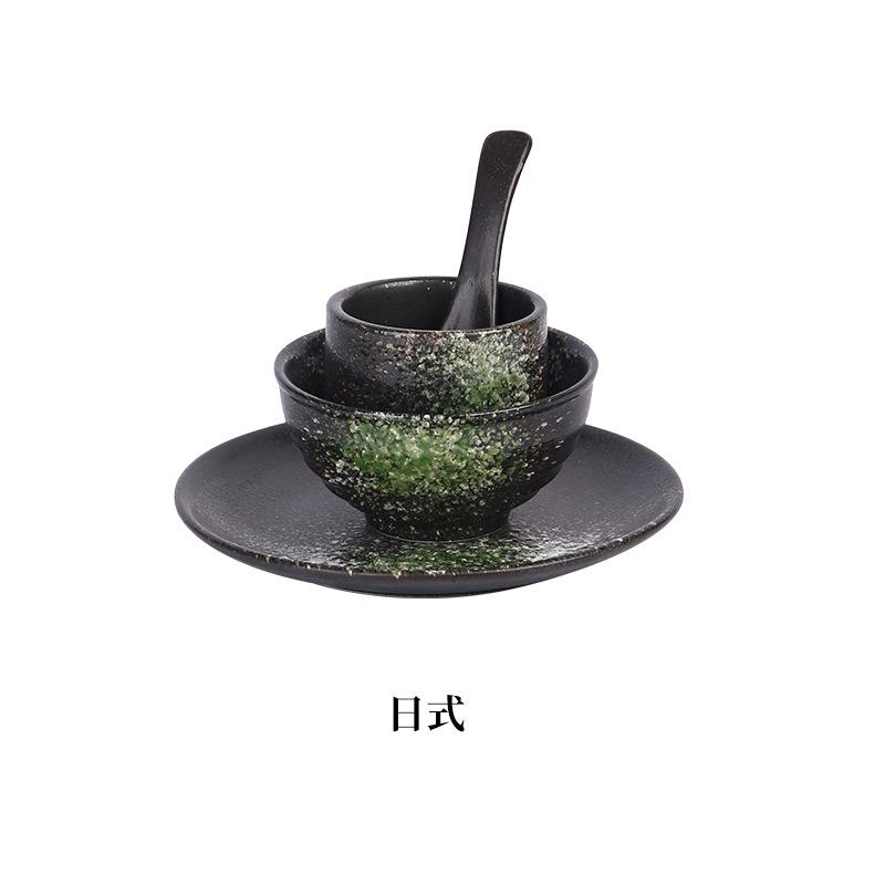 Style Ceramic Tableware, Restaurant, Hotel, Four Piece Set, Hot Pot Restaurant, Bone Dish Bowl, Soup Spoon Cup Set, Commercial