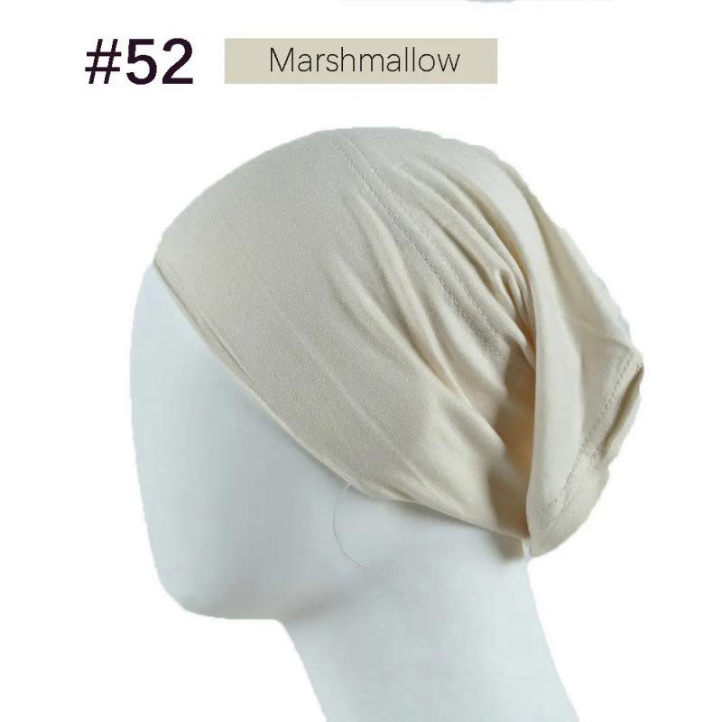 Modal Solid Color Women's High-Elasticity Mercerized Cotton Malaysian Tube Beanie Arabic Snood