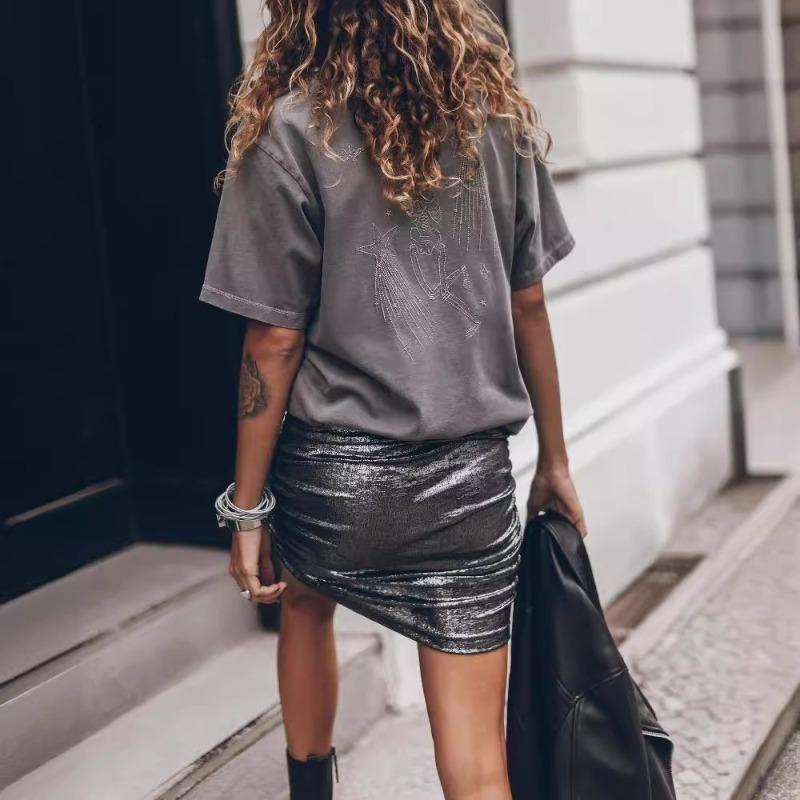 Women's New Autumn Fashion Slim Thin Elastic Half-body Skirt