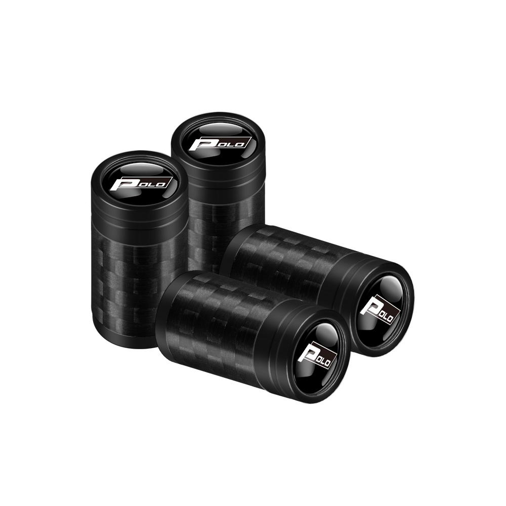 W130Car Accessories Carbon Fiber Wheel Tire Valve Caps Stem Case For Volkswagen Golf Passat Jetta Tiguan Polo GTI Beetle Vento Rline