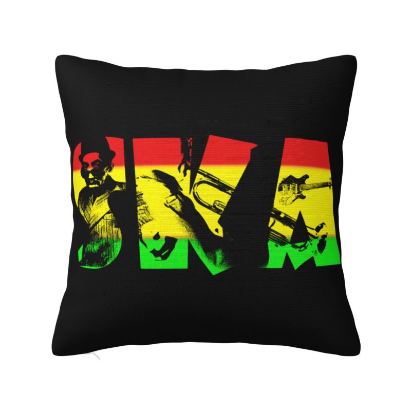 Custom Ska Reggae Jamaica Music Pillow Case Cushions Cover For Sofa Square Pillowcase