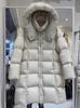 2025 Winter Mid-Length Hooded White Duck Down Jacket - Thick, Loose, Plus Size Puffer Warm Outerwear