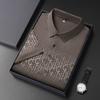Men's Business Casual Short Sleeved Printed Polo Shirt Fashionable Breathable Comfortable and Versatile Top