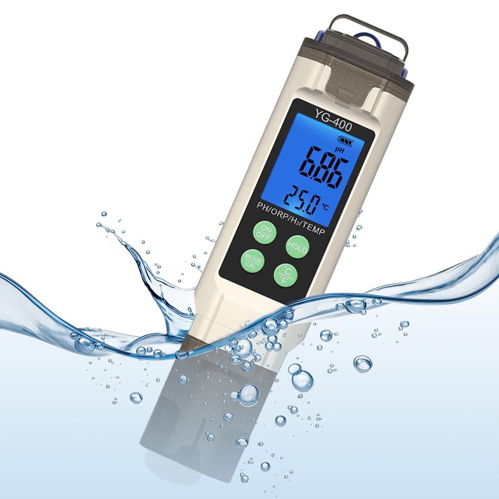 

4 in 1 Digital Water Tester ORP/H2/PH Temp Meter Digital Water Quality Tester for Drinking Water Hydroponics Aquariums Pools China Mainland