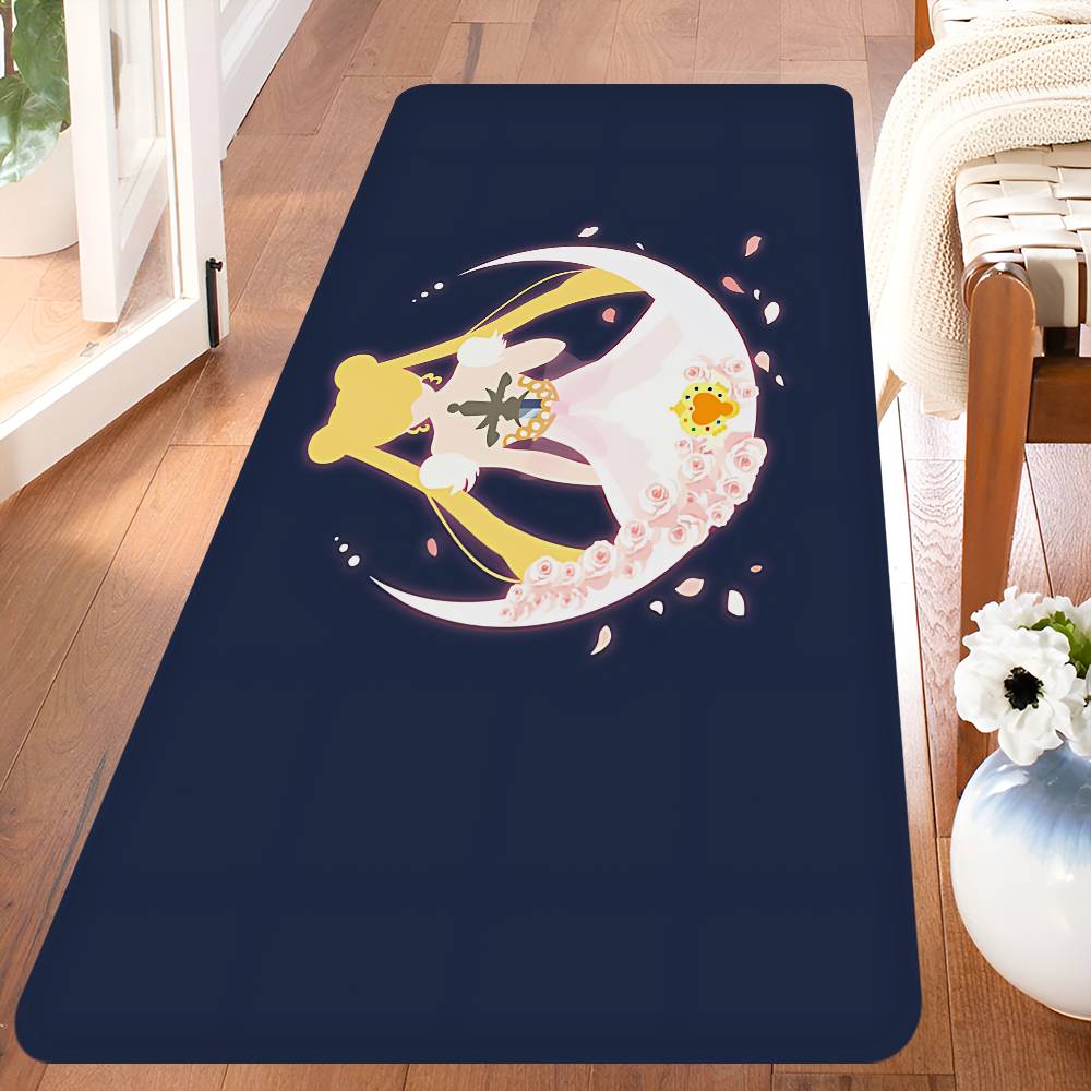 Anime R-Role S-Sailor M-Moon Kitchen Mat Kids Room Bedroom Decoration Balcony Anti-Slip Doormat Living Room Alfombra