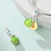 Plated 925 Silver Colorful fruits Charms Fit 925 Charms Bracelet Beads Jewelry Gifts for Women