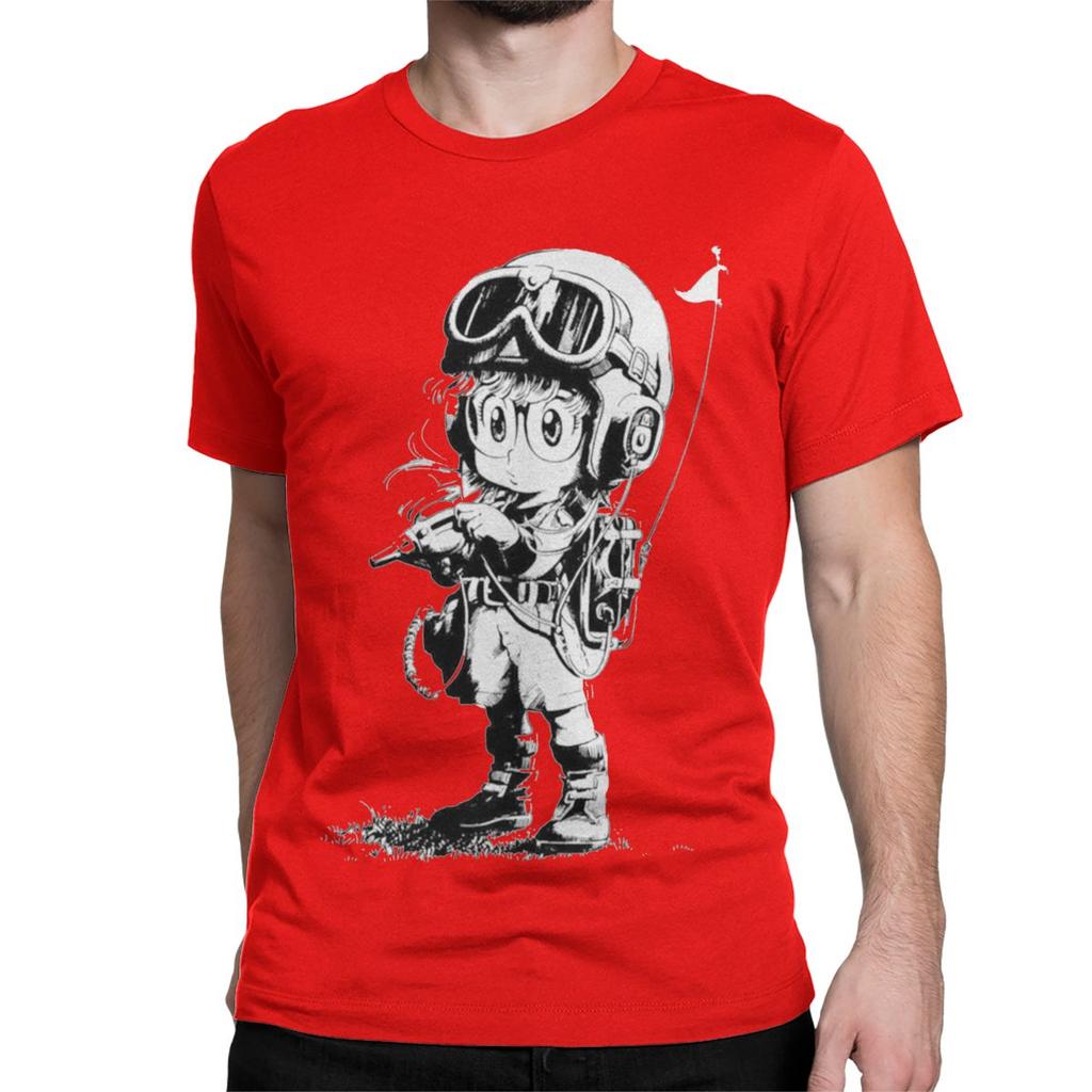 Arale TShirt for Men Women Dr Slump Anime Awesome Pure Cotton Tees Round Collar Short Sleeve T Shirt Birthday Present Clothing