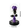 Halloween Rose Accent Light, Cloche Glass Cover with Warm String Lights for Window Ledges and Entry Tables at 