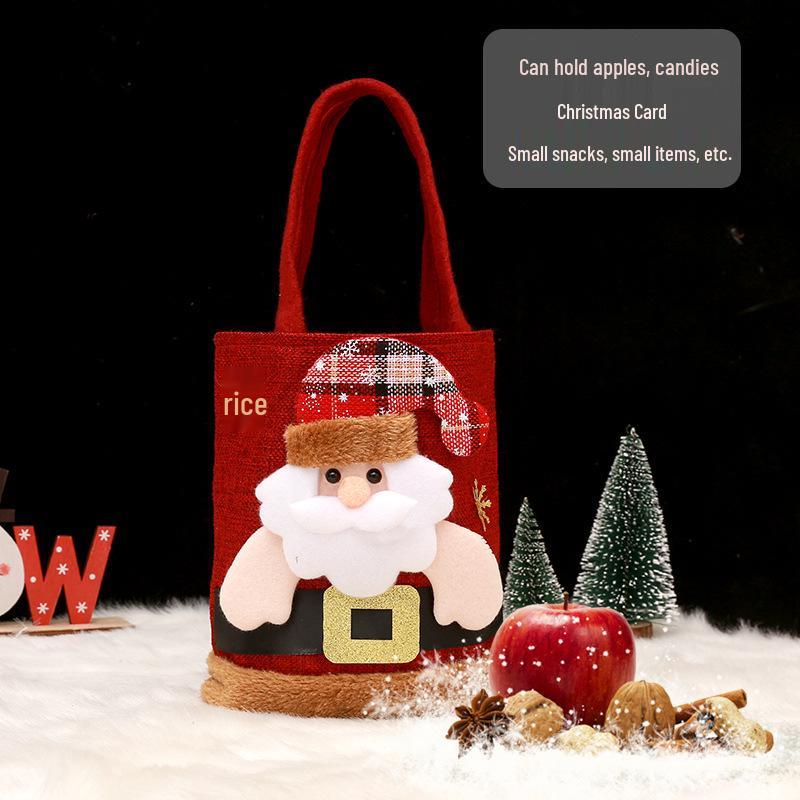 Santa Claus Apple Gift Bag for Children - Christmas Eve Candy & Peace Apple Packaging