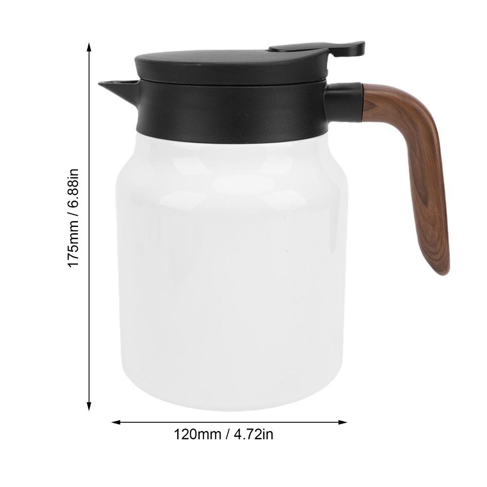 Built-in Filter Insulated Coffee Pot 1000ml Capacity Stainless Steel Dispenser Home Use