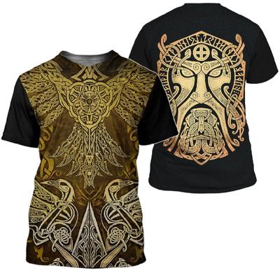 Viking Armor 3D Print T Shirt Men Harajuku Short Sleeve Shirt Casual Street Rider Shirt Summer Unisex Top